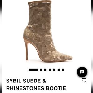 Schutz Sybil suede and RHINESTONE booties